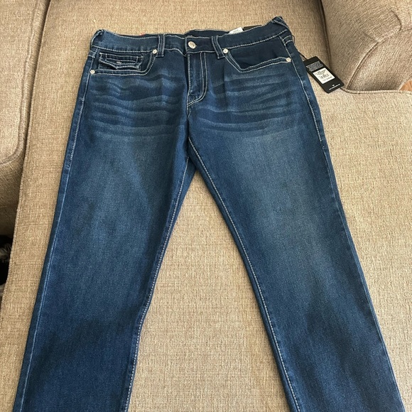 TRUE RELIGION GENO BIG FLAP RELAXED SLIM JEANS 36 X 32 - Picture 6 of 9